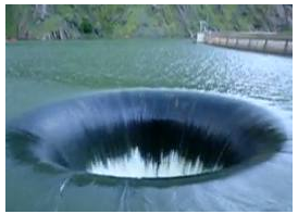 This is a man-made water release for when the lake is full and ready to overflow