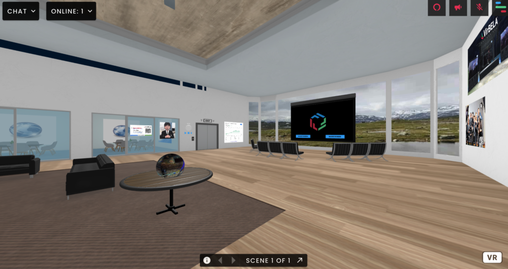 Click office pic to enter a 3D Fully immersive, high-tech, high touch cloud-based world. Do it right from your mobile, right from your browser.